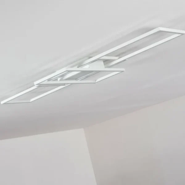 hofstein Plafonnier Alsterbro LED Blanc, 1 lumière, Télécommandes* Lampes Modernes