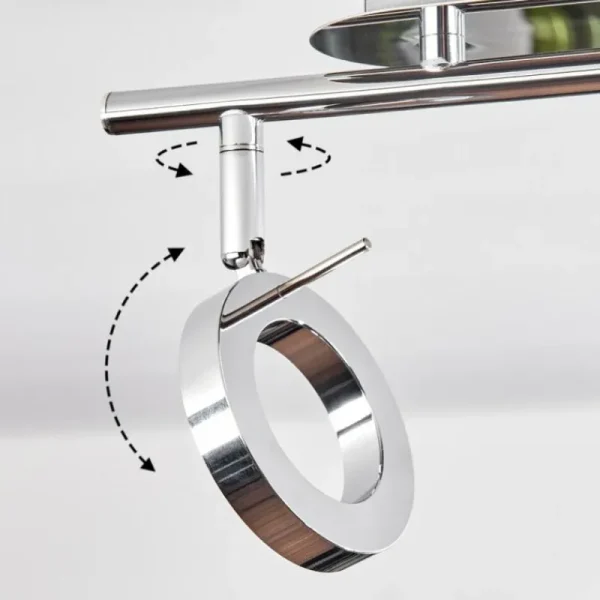 hofstein Plafonnier Altamahaw LED Argenté, 2 lumières* Lampes Modernes