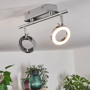 hofstein Plafonnier Altamahaw LED Argenté, 2 lumières* Lampes Modernes