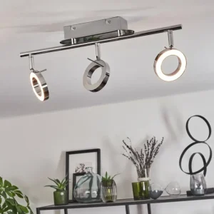 hofstein Plafonnier Altamahaw LED Argenté, 3 lumières* Lampes Modernes