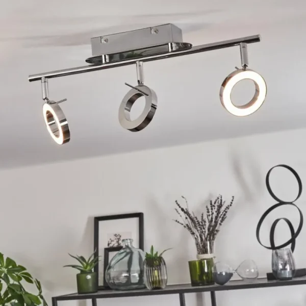 hofstein Plafonnier Altamahaw LED Argenté, 3 lumières* Lampes Modernes