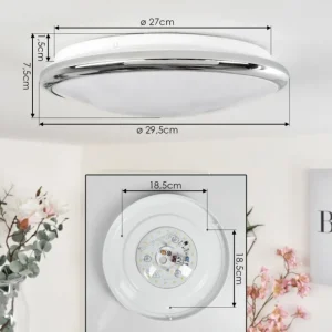 hofstein Plafonnier Altdorf LED Blanc, 1 lumière* Lampes En Verre
