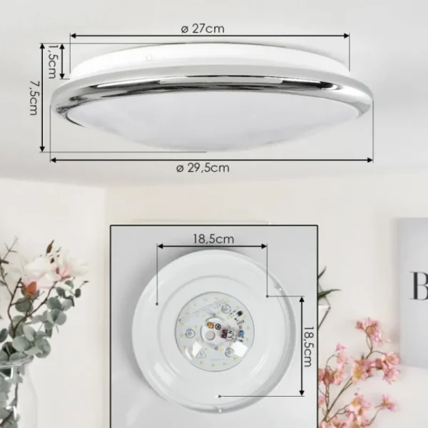 hofstein Plafonnier Altdorf LED Blanc, 1 lumière* Lampes En Verre
