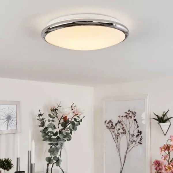 hofstein Plafonnier Altdorf LED Blanc, 1 lumière* Lampes En Verre
