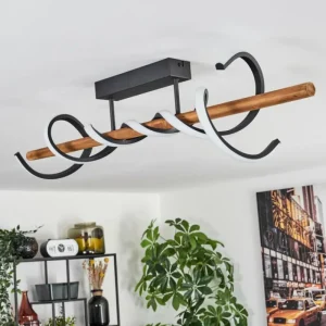 hofstein Plafonnier Alvarim LED Écru, Noir, 1 lumière* Lampes Modernes