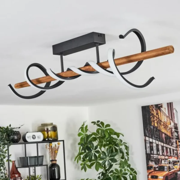 hofstein Plafonnier Alvarim LED Écru, Noir, 1 lumière* Lampes Modernes