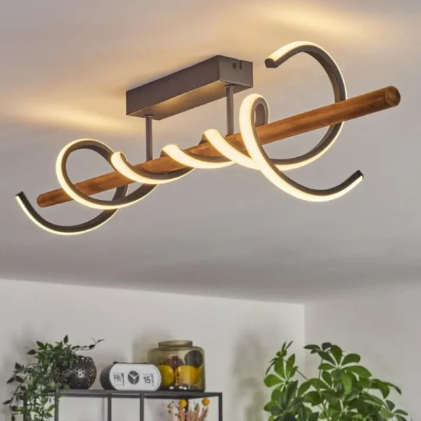 hofstein Plafonnier Alvarim LED Écru, Noir, 1 lumière* Lampes Modernes