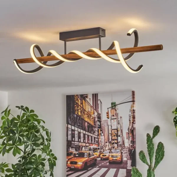 hofstein Plafonnier Alvarim LED Écru, Noir, 1 lumière* Lampes Modernes