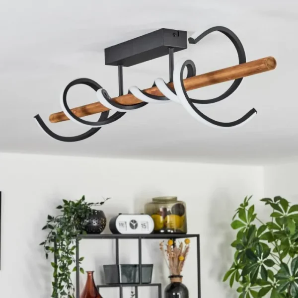hofstein Plafonnier Alvarim LED Écru, Noir, 1 lumière* Lampes Modernes