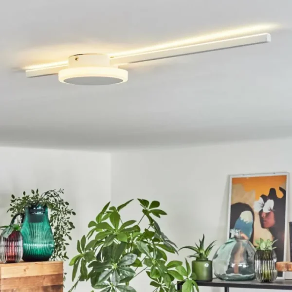 hofstein Plafonnier Amdal LED Blanc, 2 lumières* Lampes Modernes