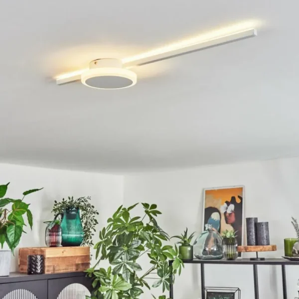 hofstein Plafonnier Amdal LED Blanc, 2 lumières* Lampes Modernes