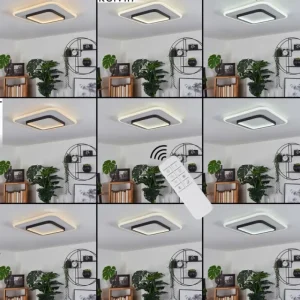 hofstein Plafonnier Andelfingen LED Blanc, 1 lumière, Télécommandes* Lampes Modernes