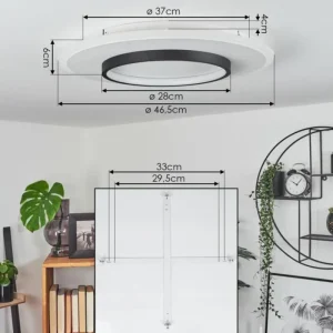 hofstein Plafonnier Andelfingen LED Blanc, 1 lumière, Télécommandes* Lampes Modernes