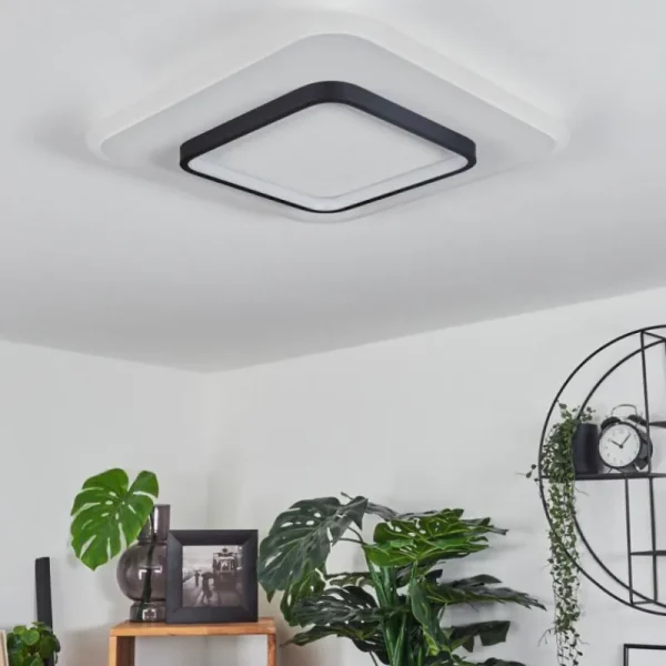 hofstein Plafonnier Andelfingen LED Blanc, 1 lumière, Télécommandes* Lampes Modernes