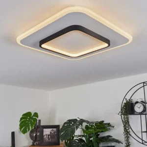 hofstein Plafonnier Andelfingen LED Blanc, 1 lumière, Télécommandes* Lampes Modernes