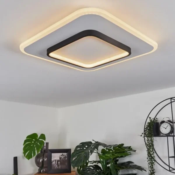 hofstein Plafonnier Andelfingen LED Blanc, 1 lumière, Télécommandes* Lampes Modernes