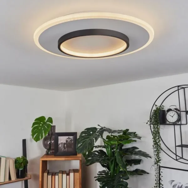 hofstein Plafonnier Andelfingen LED Blanc, 1 lumière, Télécommandes* Lampes Modernes