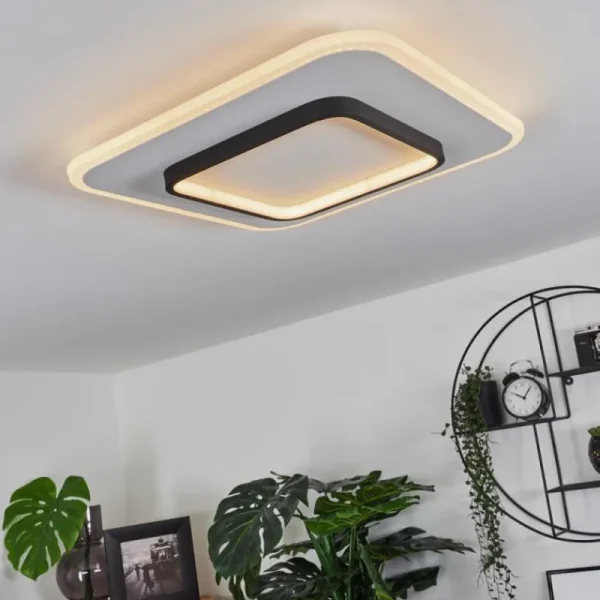 hofstein Plafonnier Andelfingen LED Blanc, 1 lumière, Télécommandes* Lampes Modernes
