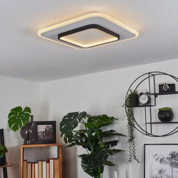 hofstein Plafonnier Andelfingen LED Blanc, 1 lumière, Télécommandes* Lampes Modernes