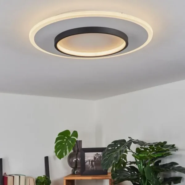 hofstein Plafonnier Andelfingen LED Blanc, 1 lumière, Télécommandes* Lampes Modernes