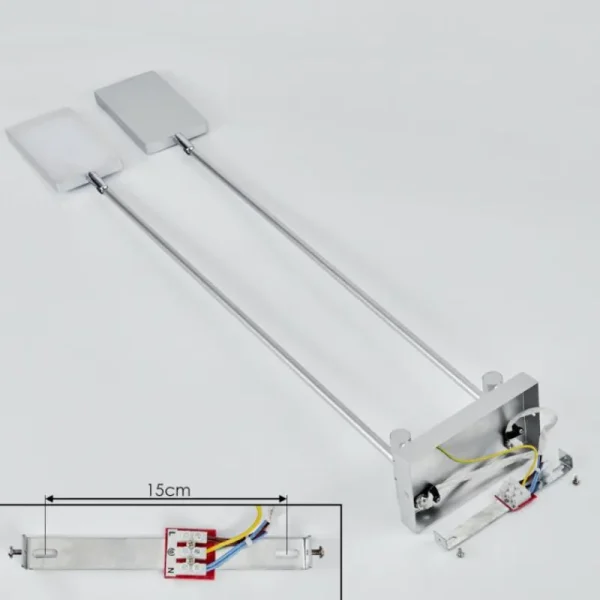 hofstein Plafonnier Anneau LED Chrome, Argenté, 2 lumières* Lampes Modernes