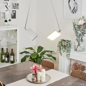 hofstein Plafonnier Anneau LED Chrome, Argenté, 2 lumières* Lampes Modernes