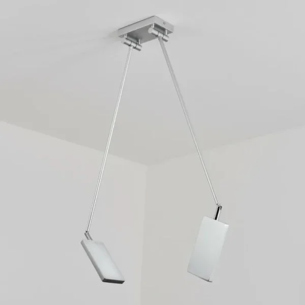 hofstein Plafonnier Anneau LED Chrome, Argenté, 2 lumières* Lampes Modernes