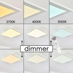 hofstein Plafonnier Antria LED Blanc, 1 lumière, Télécommandes, Changeur de couleurs* Lampes Modernes