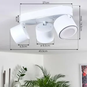 hofstein Plafonnier Appleton LED Blanc, 3 lumières* Lampes Modernes