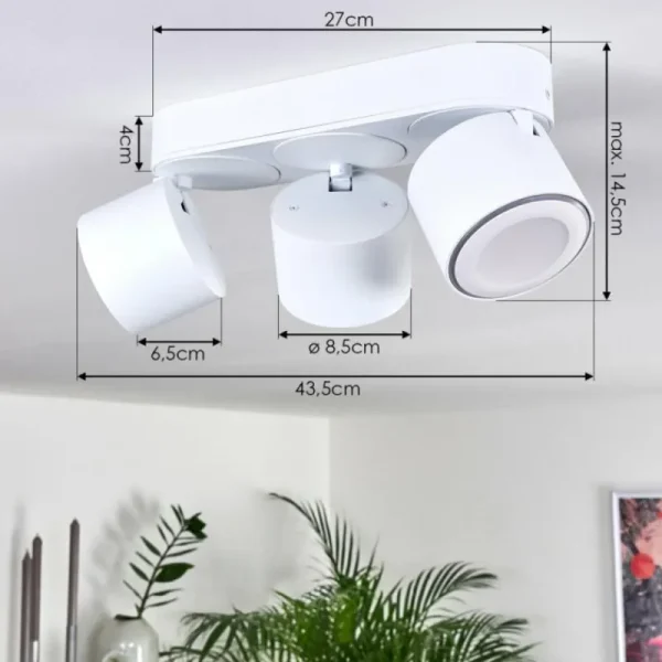 hofstein Plafonnier Appleton LED Blanc, 3 lumières* Lampes Modernes