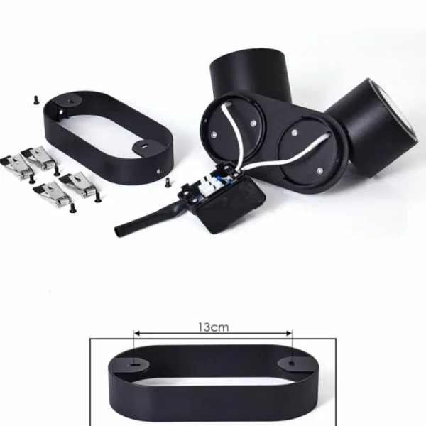 hofstein Plafonnier Appleton LED Noir, 2 lumières* Lampes Modernes