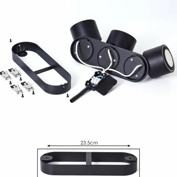 hofstein Plafonnier Appleton LED Noir, 3 lumières* Lampes Modernes