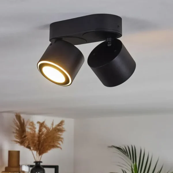 hofstein Plafonnier Appleton LED Noir, 2 lumières* Lampes Modernes