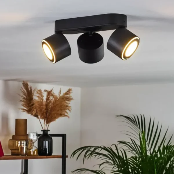 hofstein Plafonnier Appleton LED Noir, 3 lumières* Lampes Modernes