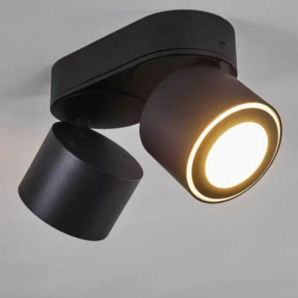 hofstein Plafonnier Appleton LED Noir, 2 lumières* Lampes Modernes