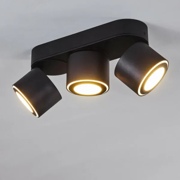 hofstein Plafonnier Appleton LED Noir, 3 lumières* Lampes Modernes
