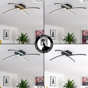 hofstein Plafonnier Aringa LED Noir, 1 lumière* Lampes Modernes