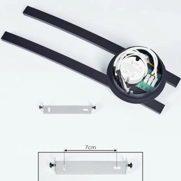 hofstein Plafonnier Aringa LED Noir, 1 lumière* Lampes Modernes