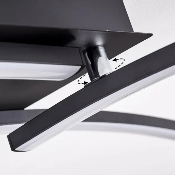 hofstein Plafonnier Aringa LED Noir, 1 lumière* Lampes Modernes