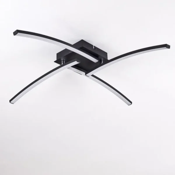 hofstein Plafonnier Aringa LED Noir, 1 lumière* Lampes Modernes