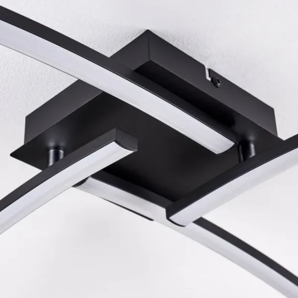 hofstein Plafonnier Aringa LED Noir, 1 lumière* Lampes Modernes