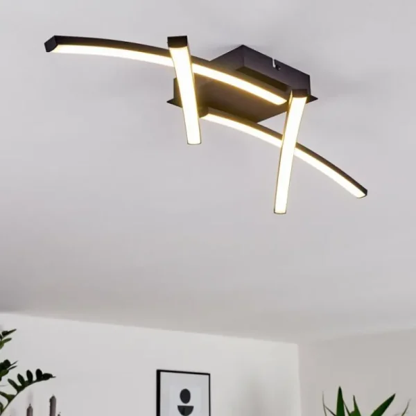 hofstein Plafonnier Aringa LED Noir, 1 lumière* Lampes Modernes