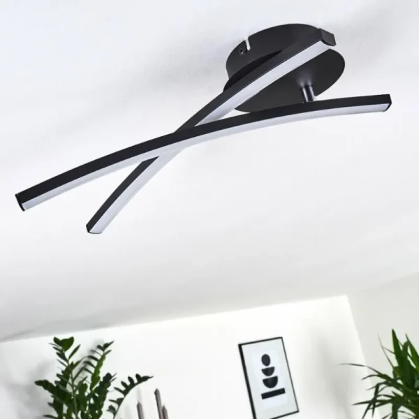 hofstein Plafonnier Aringa LED Noir, 1 lumière* Lampes Modernes