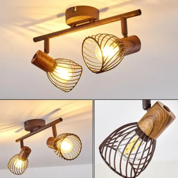 hofstein Plafonnier Arjen Rouille, 2 lumières* Lampes Modernes