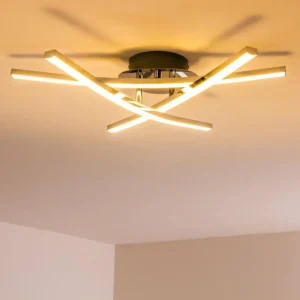 hofstein Plafonnier ATOME LED Chrome, 3 lumières* Lampes Modernes