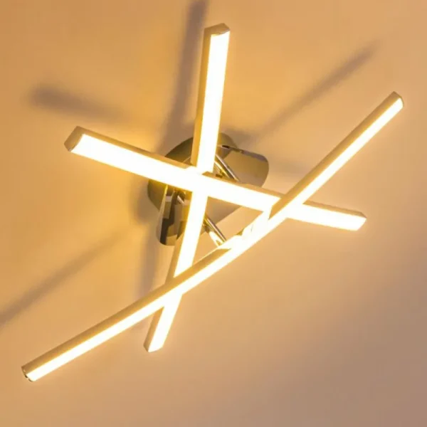 hofstein Plafonnier ATOME LED Chrome, 3 lumières* Lampes Modernes