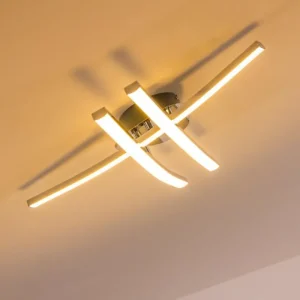 hofstein Plafonnier ATOME LED Chrome, 3 lumières* Lampes Modernes