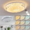 hofstein Plafonnier Avoriaz LED Transparent, Blanc, 1 lumière, Télécommandes* Lampes Modernes