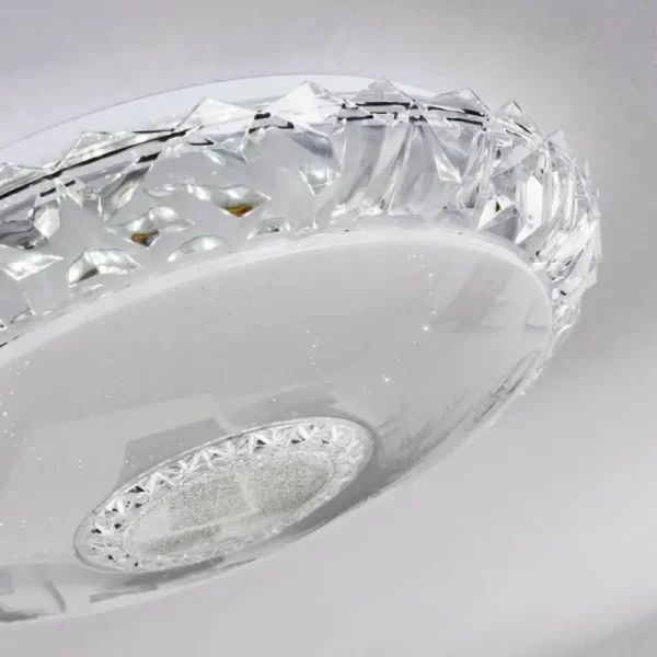 hofstein Plafonnier Avoriaz LED Transparent, Blanc, 1 lumière, Télécommandes* Lampes Modernes
