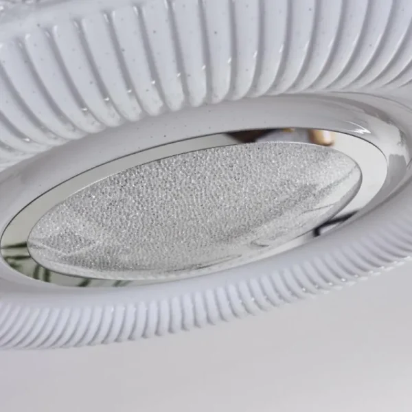 hofstein Plafonnier Avoriaz LED Transparent, Blanc, 1 lumière, Télécommandes* Lampes Modernes